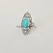 Pure 925 Sterling Silver Statement Turquoise Ring, Womens Wedding Band Organic Ring, Ultimate Ring, Boho Bohemian Ring, Minimalist Ring, Mothers Day Ring (US Ring size 7, Turquoise)
