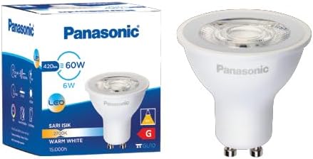 PANASONIC LED GU10, YELLOW LIGHT 6W 420LM 2700K 60° [Energy Class G]