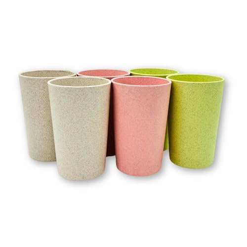 Happy Cove Reusable Husk Eco Friendly Picnic Glasses 250ml | Rice...