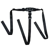 Universal 3 Point Harness Baby Chest Harness for Child/Kid Seats, Adjustable Harness Strap for High Chair/Pushchair/Stroller, Black