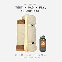 Haven Safari Lay-Flat Hängemattenzelt (Canopy Green) - Robustes Segeltuch-Hängemattenzelt für Camping - Inklusive dickem isoliertem Pad, XL-Regenfliege & Insektennetz (Glamping Hängematte) – Ansicht 7