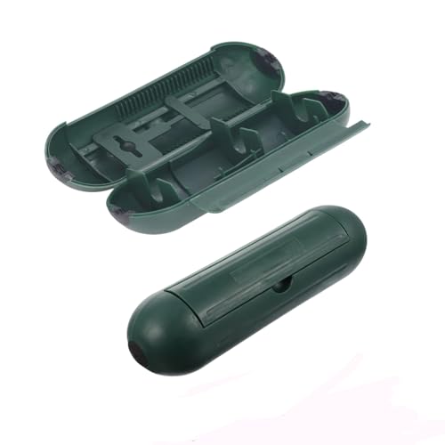 Eruceky Boîtier de Sécurité Fiche et Prise, Boitier Etanche Electrique Exterieur, Boite Cache Prise Electrique, Aux Intempéries Pour Protéger la Prise Extérieure(Vert)