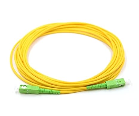 Cable Connector Optilink Simplex Single Mode Sc To Sc Optical Fiber Patch Cord 9/125 Jumper Cable 5 Meters 15 Ft (Sc/Apc-Sc/Apc), Multicolor