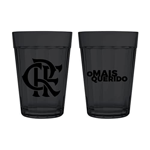 Copo Americano Prime Flamengo Preto 190ml - 2 Unidades