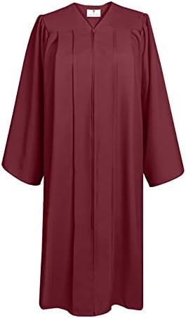 GradPlaza Matte Choir Robe for Church Baptism Officiant Confirmation or Costume,Graduation Gown for School