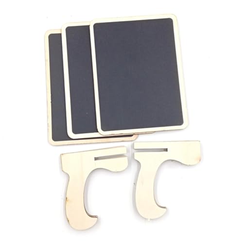 Mini tableaux ardoise carrés avec support bois stable et portable
