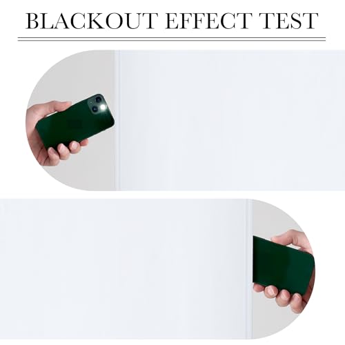 Image of RYB HOME Classroom Door Window Cover, 100% Blackout Shades with White Coating Backing Single Layer for Small Windows and Doors Cover Lockdown Shades Blocks Views, W12 x L30 inch, 1 Panel, White