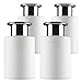 Feel Fragrance Glass Diffuser Bottles White Diffuser Jars with Silver Caps Set of 4 â€“ 4.2 inches High, 120ml 4.06 Ounce. Fragrance Accessories Use for DIY Replacement Reed Diffuser Sets.