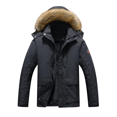 Veste homme hiver chaud et blouson bomber thermique isolant avec manches courtes