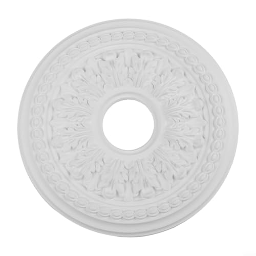 PU Ceiling Medallion Ceiling Fan, Cover Plate Medallion, Ceiling Fan Light Covers, No Tools Or Drilling Required, For Home Light Fixtures Trim And Ceiling Layouts(26cm)