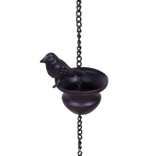 hqclothingbox Cadena de Lluvia de pájaros al Aire Libre, decoración de canalones de jardín