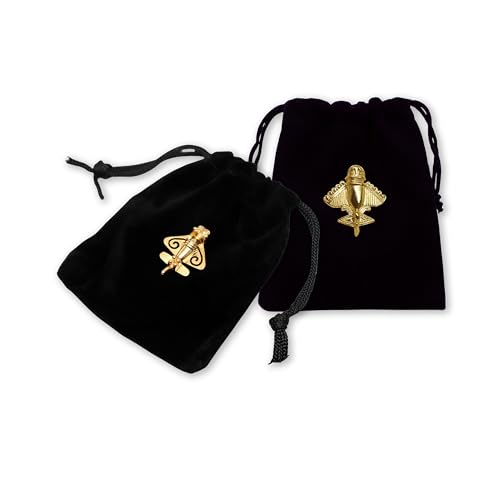 Image of Real Metal Two Quimbaya Flyer Pins Real 24K GP Pre-Colombian Ancient Alien Artifact Lapel, Hat, Jacket or Backpack Pin