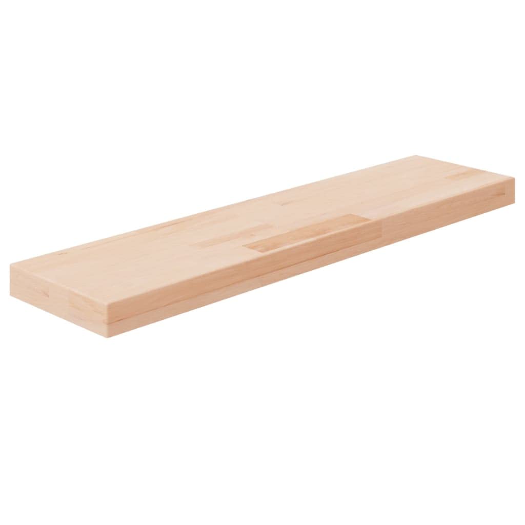 Tablero de pared de roble macizo 80 x 20 x 4 cm – Estantería flotante para salón, cocina y baño – Madera natural sin tratar para pintar o barnizar