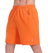 Men's Athletic Running Shorts Quick Dry Lightweight Tennis Gym Sports 7 inch Basketball Shorts fo...