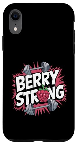 Berry Strong Funny Raspberry �t�B�b�g�l�X �����g���[�j���O �X�}�z�P�[�X iPhone XR �p