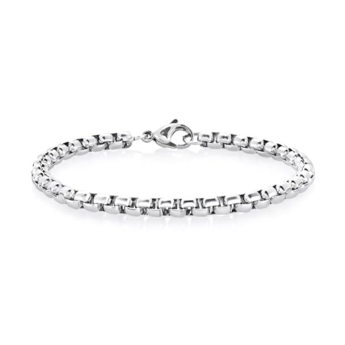 Zordixon Bracelet Homme en Acier Inoxydable Type Collier Cuba - Taille Réglable 22cm - Bijou de Mode Masculin