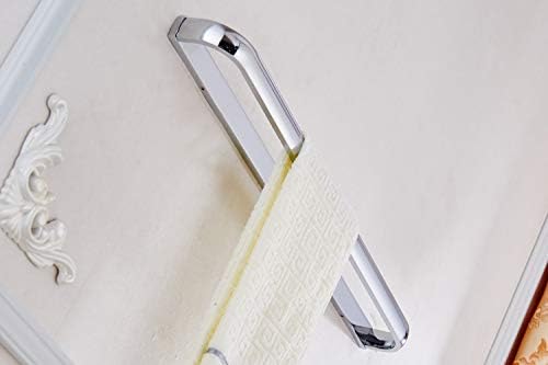 Flybath Towel Rail Bar Single Layer Brass Towel Holder Rack Wall Mounted Polished Chrome, 57 cm / 22 Inch