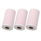 Alipis Elektrokardiographen Papierrolle 3 Stück 80mm X 20m Rotes Kariertes Thermopapier für Medizinische Anwendungen und Dokumentation Kompatibel mit Se 3/300 und Mindray R3