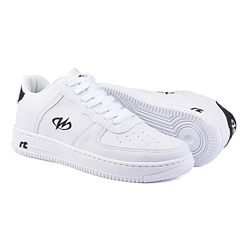 Tênis Estilo Retrô Sneaker Runway Sportwear Masculino Tamanho:43;Cor:Branco e Preto