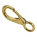 pistro Fixed Eye Boat Snap Hook Spring Boat Clip Hook Brass Swivel Eye Spring Lock for Outdoor Activities Water Sport 3.82inch