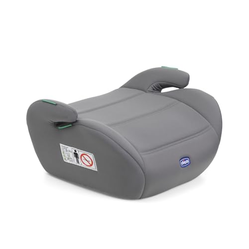 Chicco Quasar i-Size, Seggiolino Auto Bambini 7-12 Anni (126-150 cm), Peso 23-36 kg, Gruppo 3, Facile da Installare con Cintura a 3 Punti del Veicolo, Braccioli Imbottiti e Seduta Confortevole, Grigio