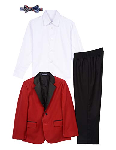 Image of Nautica Boys' Suit Set with Jacket, Pant, Shirt and Tie