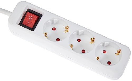 Regleta de 3 enchufes VALUE de 10 m con interruptor para evitar apagones 2