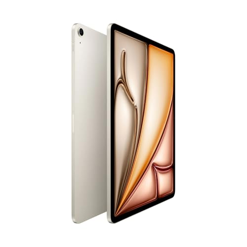 Image of Apple iPad Air (M3, 13-inch, 2025), 256GB, Wi-Fi + Cellular, Starlight (Renewed Premium)