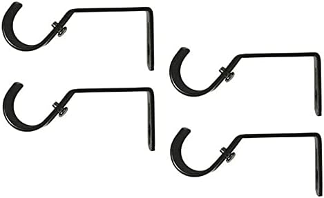 TEJATAN Curtain Bracket (Set of 4, Black)