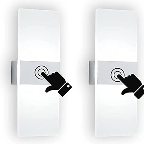 ANKBOY Apliques de Pared Recargable Inalámbrica LED con Control Tactil Regulable Magnética Luz Nocturna Portátil 2.8W Blanco Frío, 2 pack Cover
