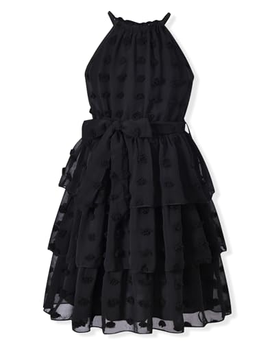 Little Girls Summer Adjustable Halter Neck Dress Sleeveless Chiffon Dress Size 4-12 Years