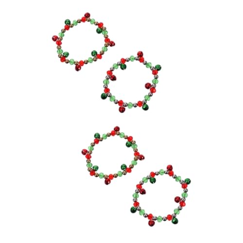 Bracelet Noël femme extensible en perles de verre avec breloque et charms de Noël