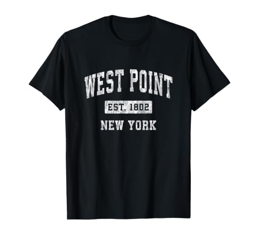 West Point New York NY Vintage Established Sports Design T-Shirt, Men, Black, 3X-Large