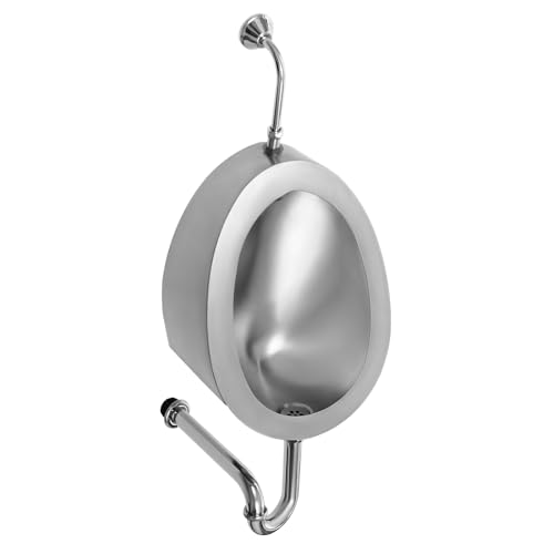 304 Stainless Steel Urinal for Men, Wall Mounted Automatic Sensor Urinal, Touchless Urinal Flushing Set for Bars, Bathrooms, and Hotels.