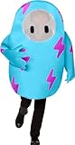 InSpirit Designs Fall Guys Blue Lightning Foam Kids Costume | Officially Licensed |Unisex| Fall Guys Inflatable - M