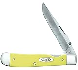 CASE XX WR Pocket Knife Yellow Delrin Trapperlock W/Clip Item #30111 - (3154Lc Cv) - Length Closed:...