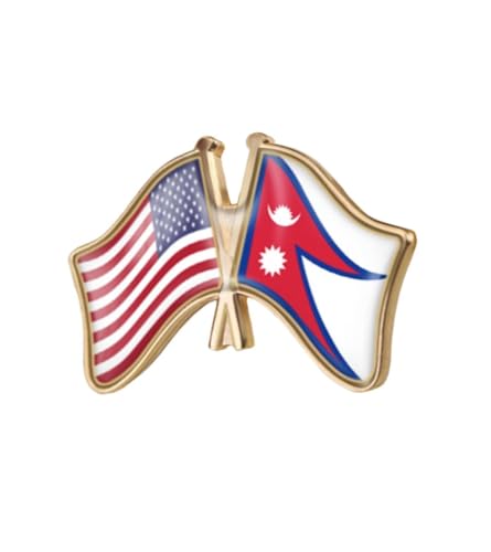 Image of World Most Countries Single Pin Brooch Badge United States USA America and Other Countries Cross Friendship Pin Badge for Men Women