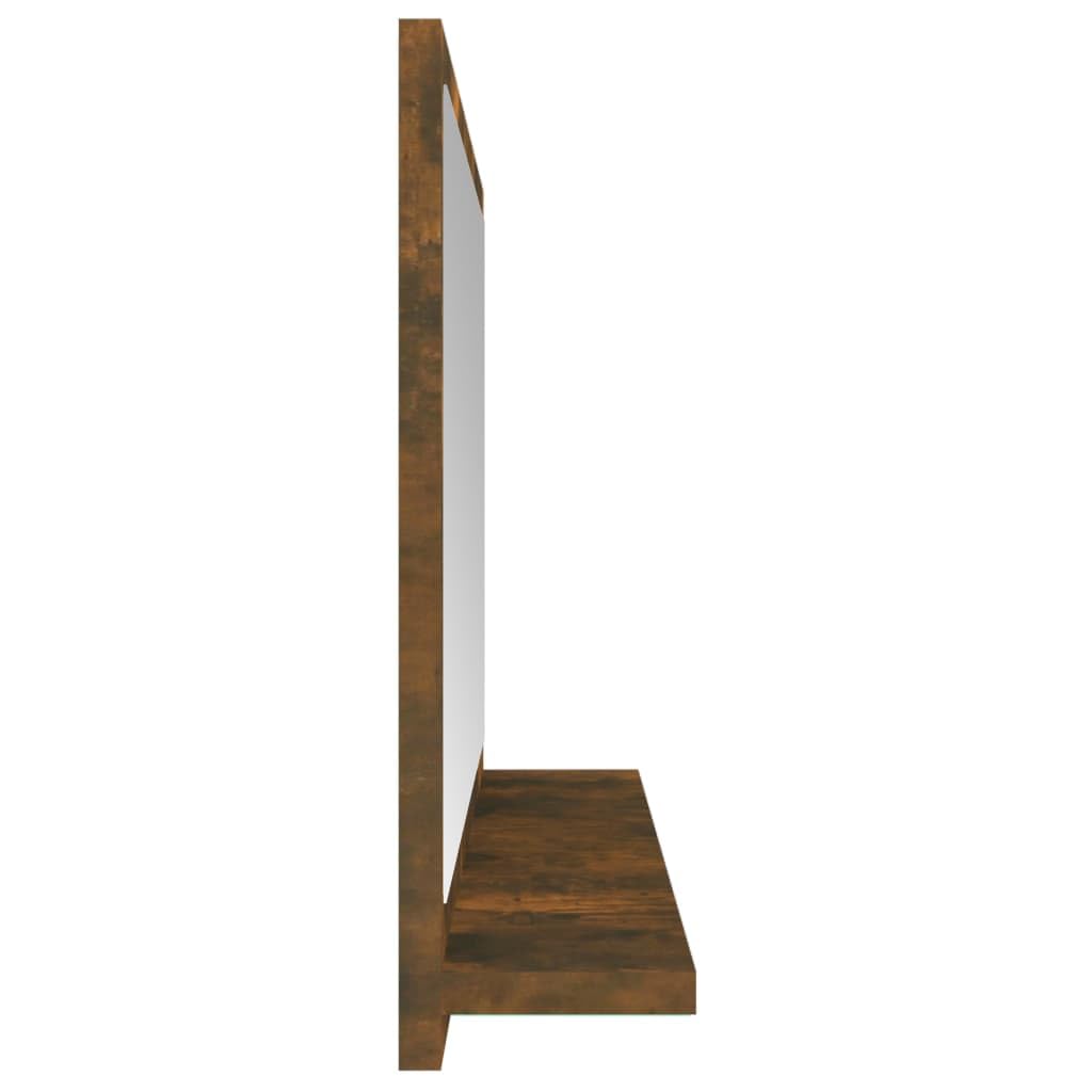 Armadietti & Contenitore Specchio Bagno Rovere Fumé 60x10.5x37 cm Mobili Legno Ingegnerizzato