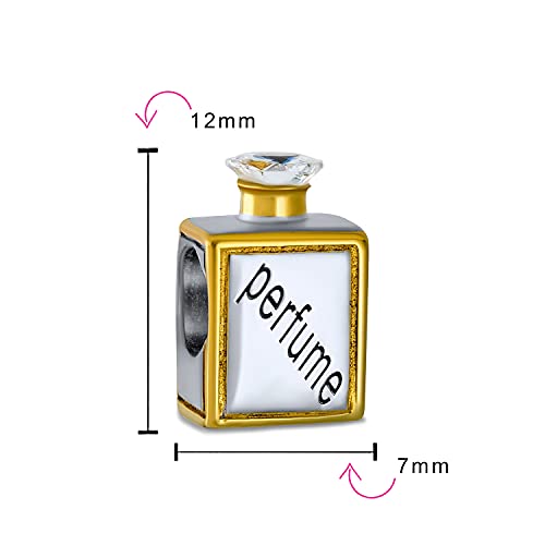 Botella de perfume de plata esterlina .925 con oro 14K de diseño exclusivo 3