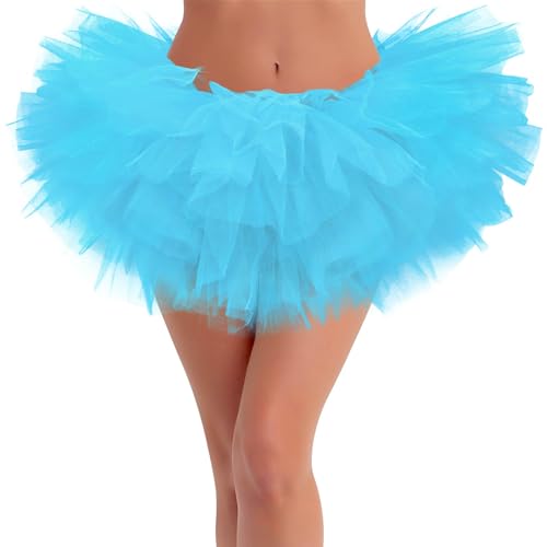 Light Blue Tutu Women Light Blue Tulle Skirt Women Teal Tutu Womens Tulle Tutus for Adults Fairy Tutus Fairy Accessories