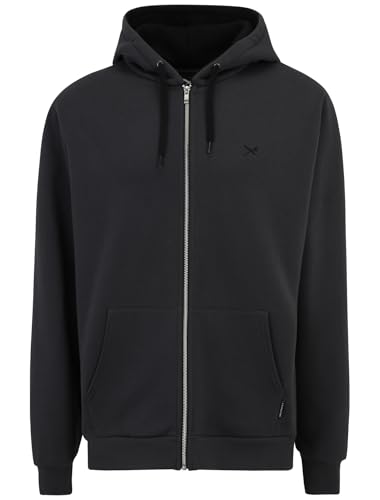 IRIEDAILY Herren Hoodie MINI Flag 2 Zip Bio-Baumwolle Regular Fit Coal