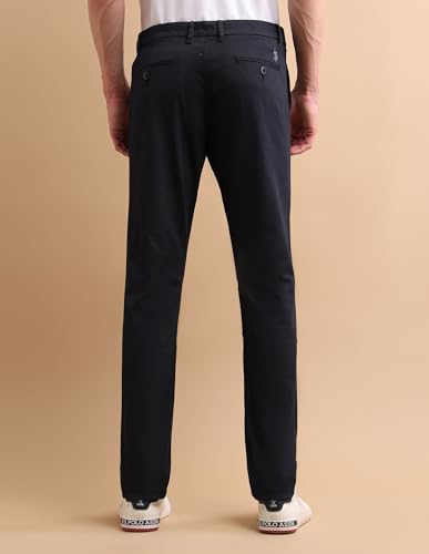 Image of U.S. Polo Assn. Men's Casual Trousers | Pique Knit - Regular Fit Chino Pants, Full Length, Stylish Men Trousers for Office & Regular Wear