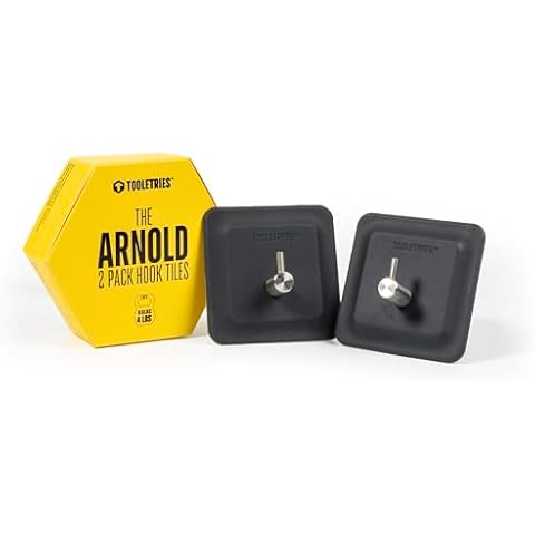 Tooletries - The Arnold Silicone Shower Hook - Toiletries Organizer, Shower Accessories, Silicone Hooks for Shower - Removable & Reusable Shower Hooks - Charcoal, 2 Pack Cover