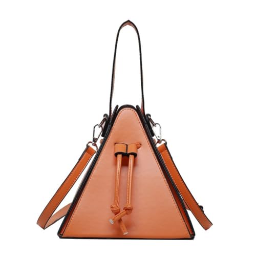 Stylish Triangle Handbag for Women, Soft Vegan Leather Purse Shoulder Bag, Novelty Fashion Geometric Crossbody Bag for Party