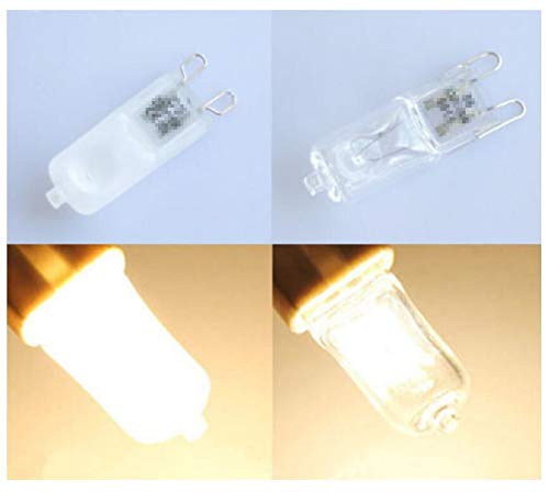 G8 Frosted Halogen Bulbs 20W G8 20 Watt 120V Halogen Light Bulbs T4 Jcd Type 120V Bi-Pin Base G8 Lamp For Under Cabinet Puck Lighting, Frosted Glass Lens,Warm White,2700K,10 Pack #TOP4