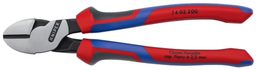 Knipex 74 02 200 High-leverage diagonal cutters, 8 in., comfort grip