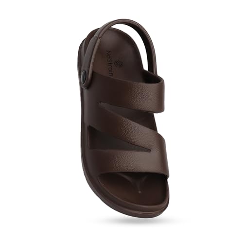 Image of NoStrain Men's Waterproof Sandals with Back Strap | Casual Floater Sandals for Man | Soft, Lightweight Slip On Slippers for Men | Comfortable Daily Wear