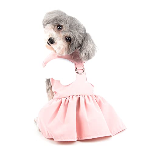 Ranphy Angel Wings Puppy Dresses for Small Dogs Girls Pet Clothes with D-ring Doggy Apparel Comfortable Summer Shirt Skirt Chihuahua Yorkie Cats Outfits - Image 4