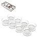 Smart Planet Juego de 8 velas de té con cristal, portavelas con recipiente de cristal, portavelas para casa y jardín, velas elegantes también como decoración