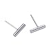 S.Leaf Minimalist 925 Sterling Silver Stud Earrings Bar Earrings Line Earrings Stick Earrings